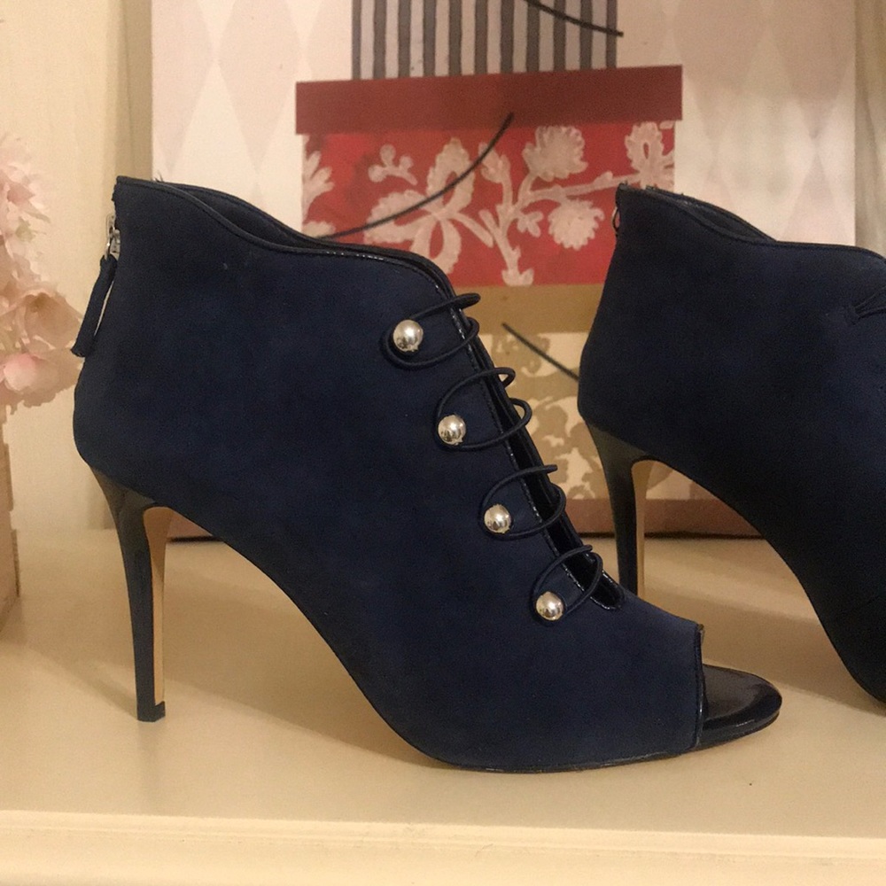 Peep toe booties